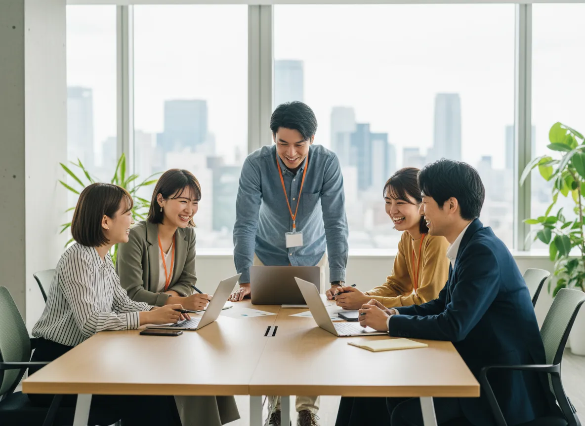 経営課題の解決に向けて打ち合わせを行うイメージ 